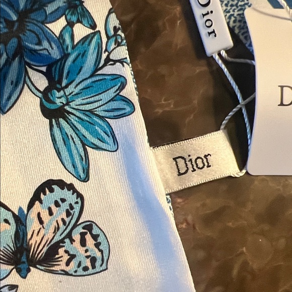Dior Blue and White Butterfly Twilly GWP - Picture 2 of 5